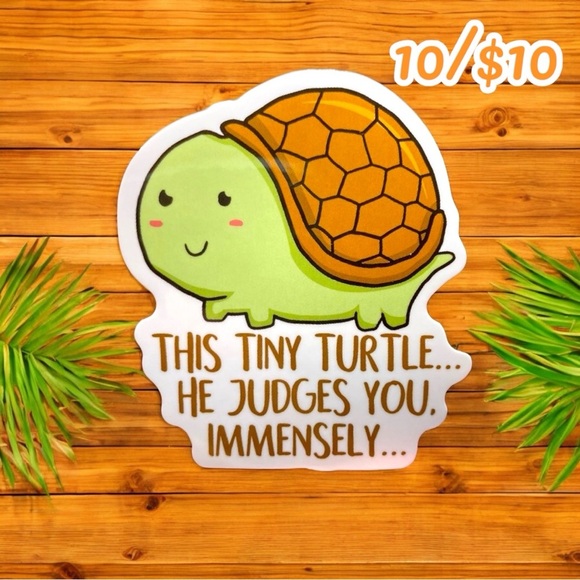 None Other - 10 / $10 Tiny Turtle Sticker - Judging / Judge